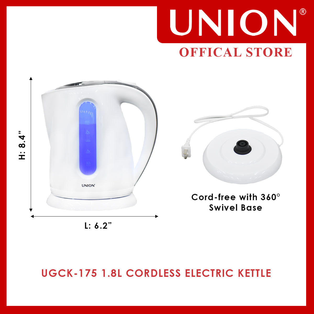 Union® Cordless Electric Kettle