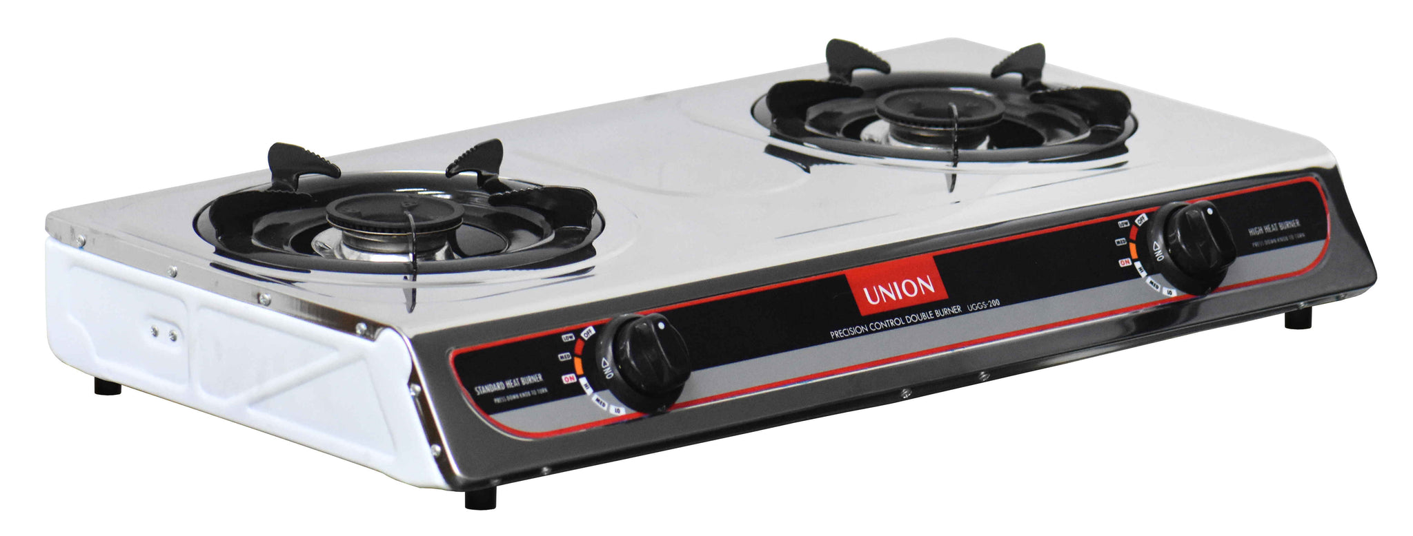 Union® Precision Control Stainless Top Double Burner  Gas Stove