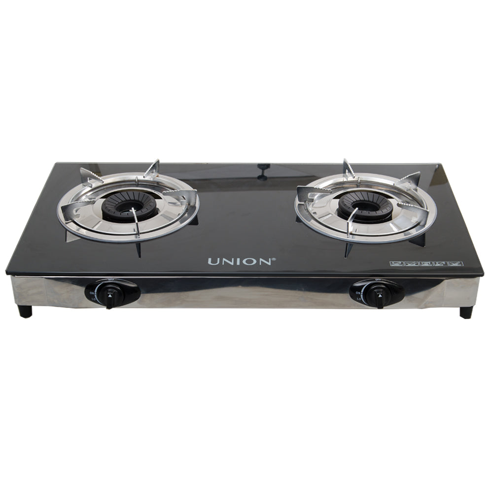 Union® Glass Top Double Burner Gas Stove - Main Image