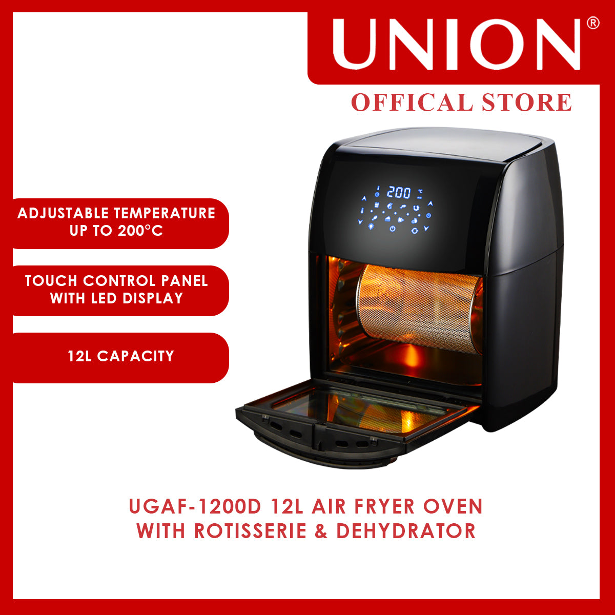 Union® 12L Air Fryer Oven