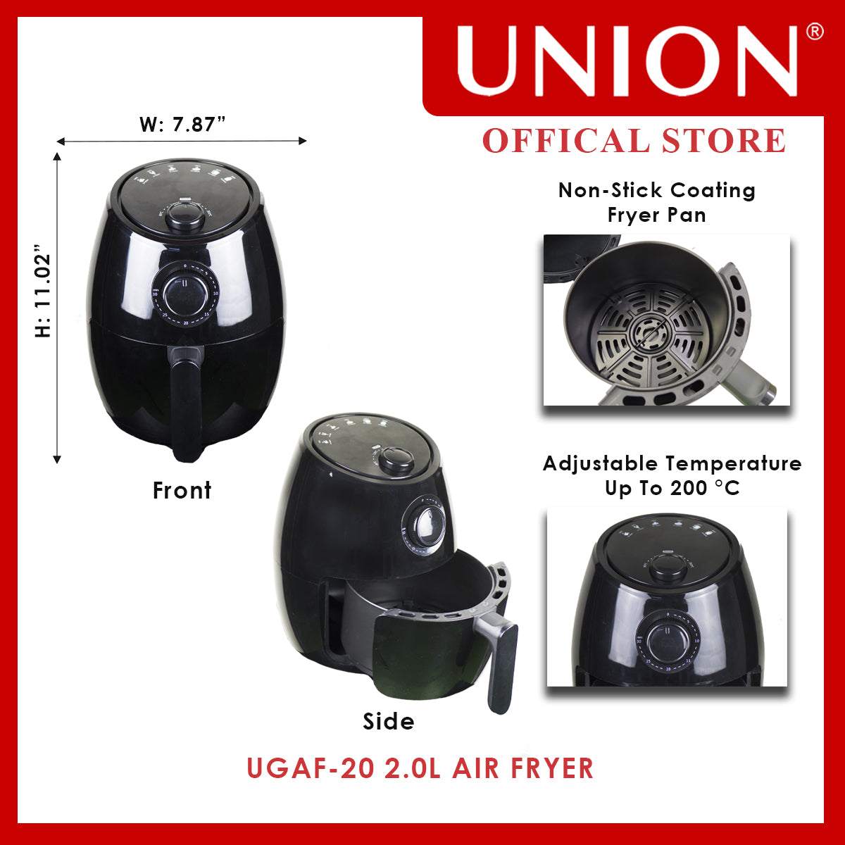 Union® 2.0L Air Fryer