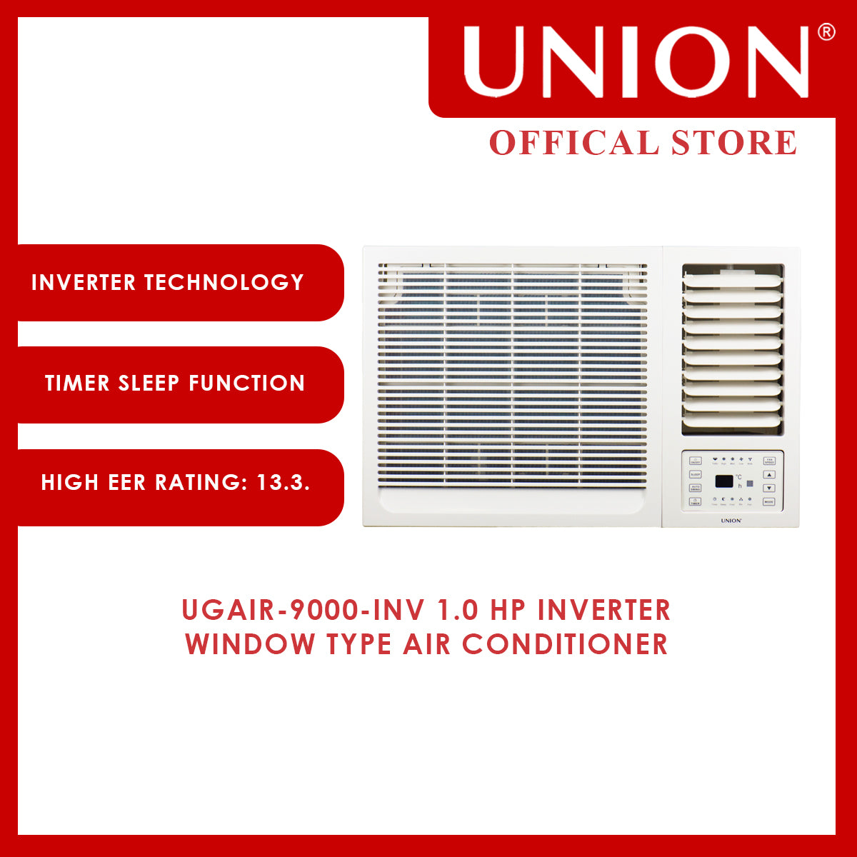 Union® 1.0 HP Inverter Window Type Air Conditioner