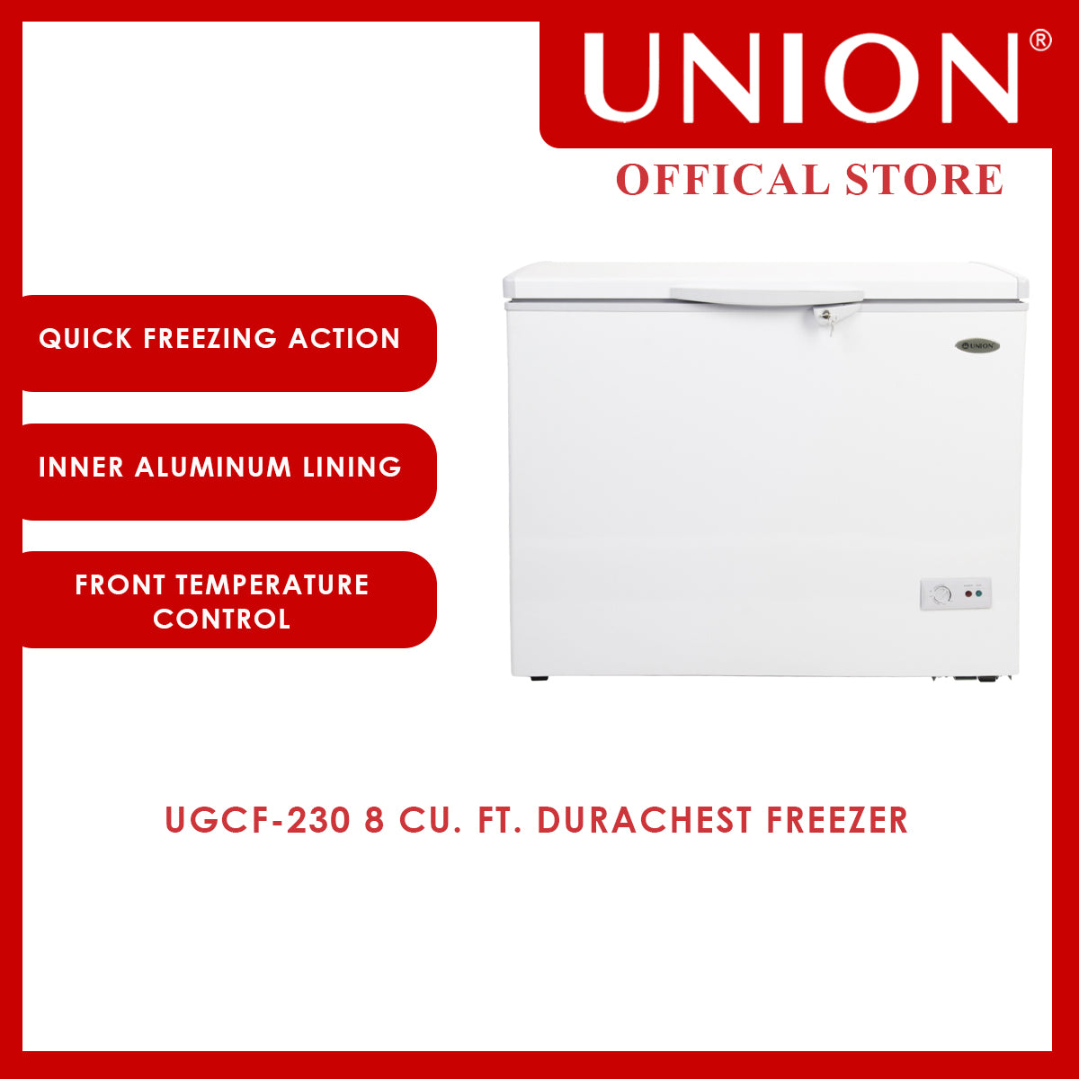 Union® 8 Cu. Ft Durachest Freezer