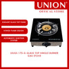 Union® Glasss Top Panel Single Burner Gas Stove