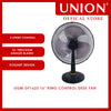 Union® 16" Ring Control Desk Fan