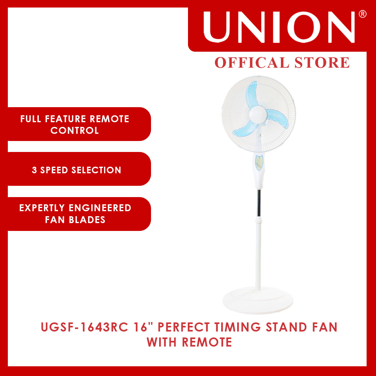 Union®16" Perfect Timing Stand Fan