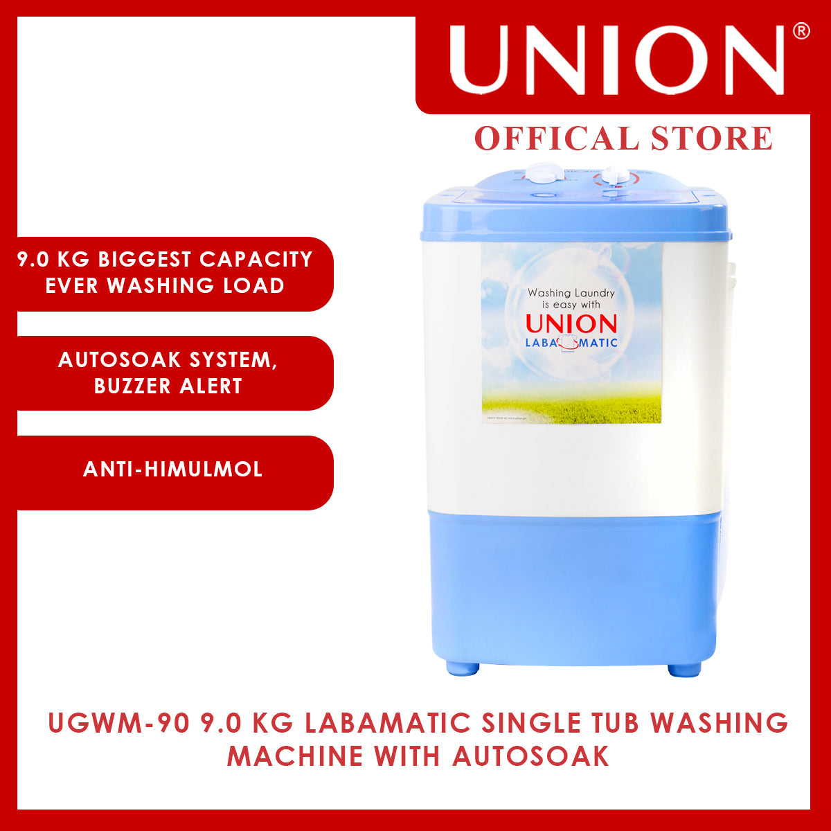 Union® 9.0 Kg Labamatic Single Tub