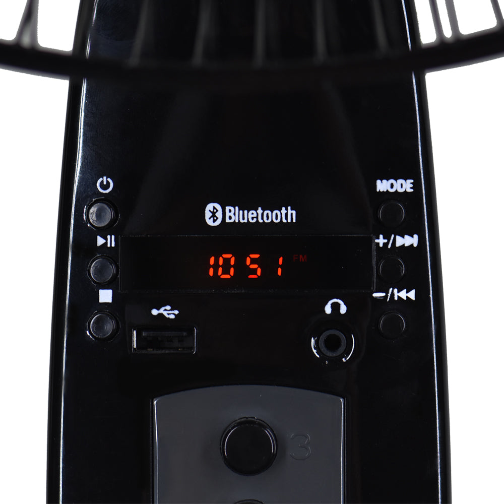 Union® 16" Stand Fan with FM Radio, USB and Bluetooth